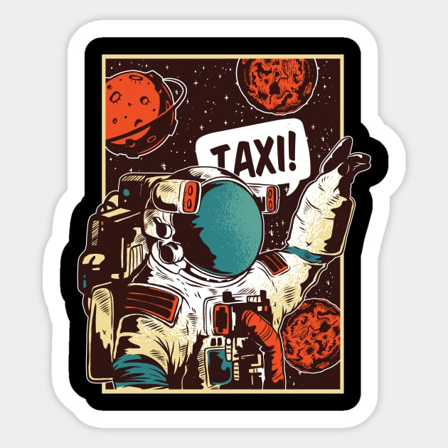 Space Taxi Sticker by EarlAdrian